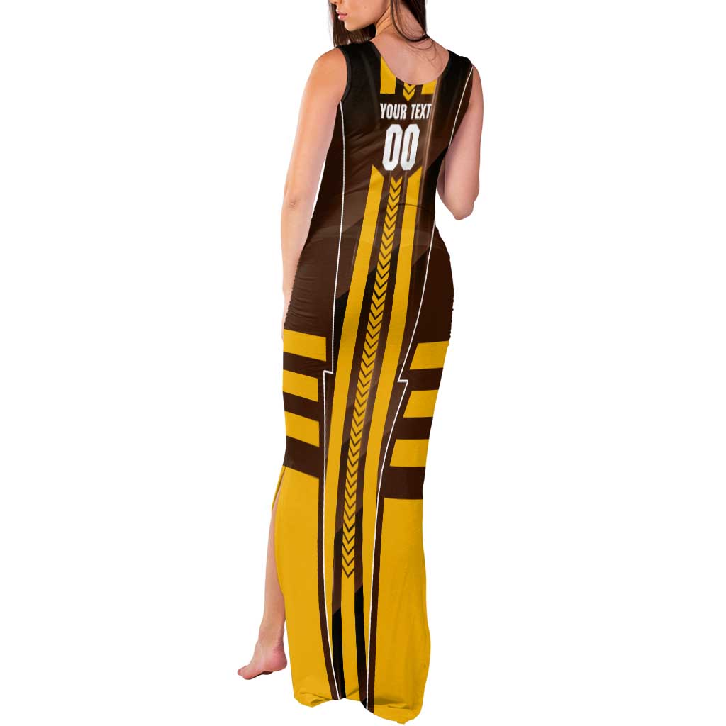Personalized Hawthorn Hawks Tank Maxi Dress Modern Geometric Sports Graphic Style