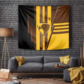Hawthorn Hawks Tapestry Modern Geometric Sports Graphic Style
