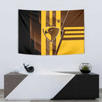 Hawthorn Hawks Tapestry Modern Geometric Sports Graphic Style