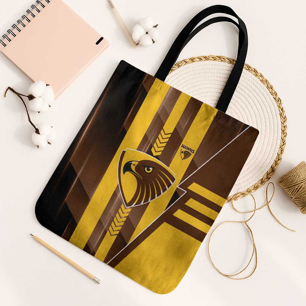 Hawthorn Hawks Tote Bag Modern Geometric Sports Graphic Style