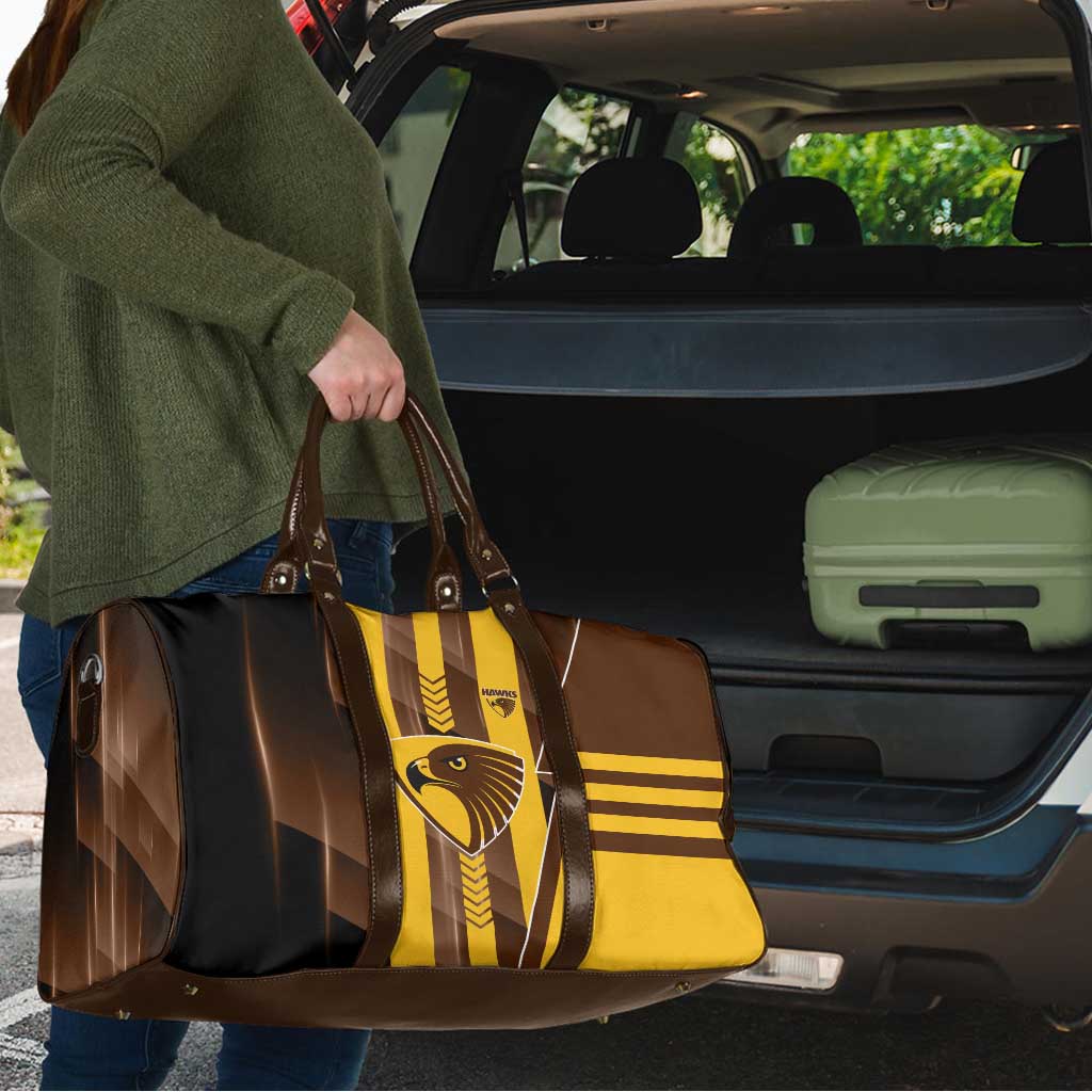 Hawthorn Hawks Travel Bag Modern Geometric Sports Graphic Style