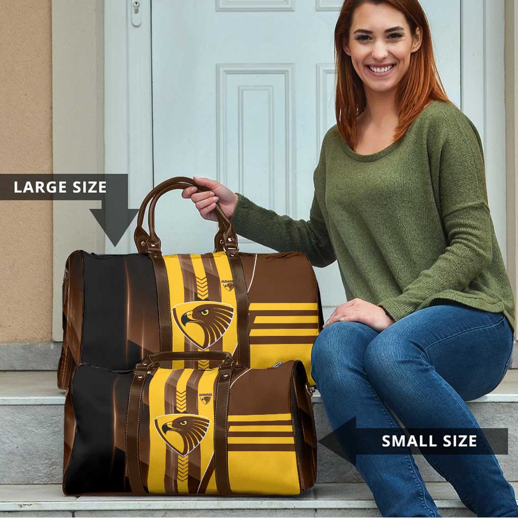 Hawthorn Hawks Travel Bag Modern Geometric Sports Graphic Style