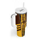 Personalized Hawthorn Hawks Tumbler With Handle Modern Geometric Sports Graphic Style