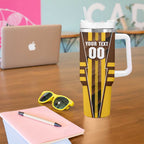 Personalized Hawthorn Hawks Tumbler With Handle Modern Geometric Sports Graphic Style