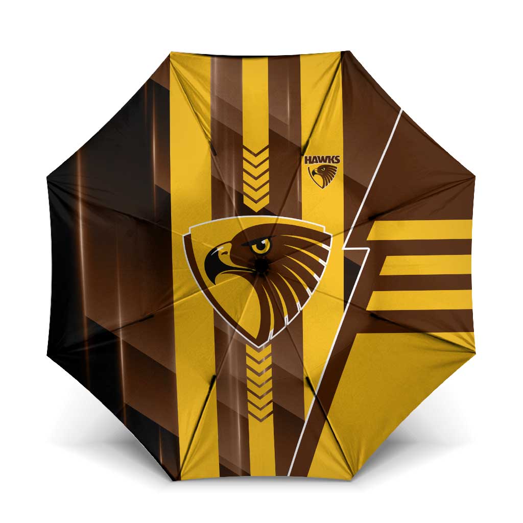 Hawthorn Hawks Umbrella Modern Geometric Sports Graphic Style