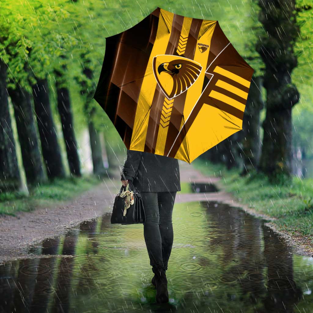 Hawthorn Hawks Umbrella Modern Geometric Sports Graphic Style