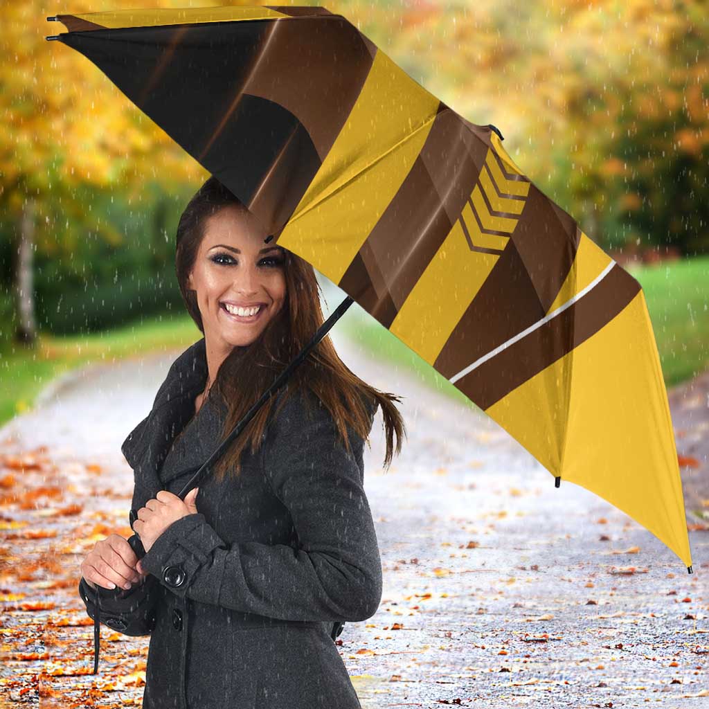 Hawthorn Hawks Umbrella Modern Geometric Sports Graphic Style