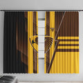 Hawthorn Hawks Window Curtain Modern Geometric Sports Graphic Style