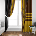 Hawthorn Hawks Window Curtain Modern Geometric Sports Graphic Style