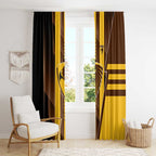 Hawthorn Hawks Window Curtain Modern Geometric Sports Graphic Style