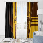 Hawthorn Hawks Window Curtain Modern Geometric Sports Graphic Style