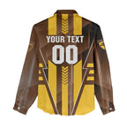 Personalized Hawthorn Hawks Women Casual Shirt Modern Geometric Sports Graphic Style