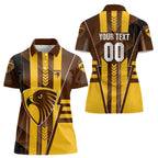 Personalized Hawthorn Hawks Women Polo Shirt Modern Geometric Sports Graphic Style