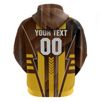 Personalized Hawthorn Hawks Zip Hoodie Modern Geometric Sports Graphic Style