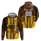 Personalized Hawthorn Hawks Zip Hoodie Modern Geometric Sports Graphic Style