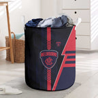 Melbourne Demons Laundry Basket Modern Geometric Sports Graphic Style