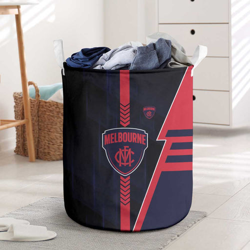 Melbourne Demons Laundry Basket Modern Geometric Sports Graphic Style