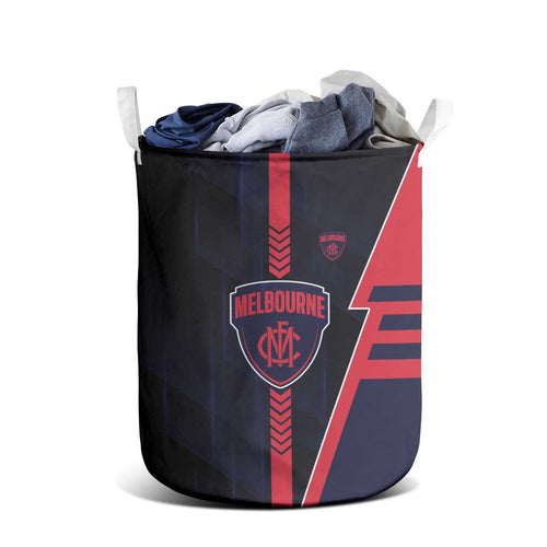 Melbourne Demons Laundry Basket Modern Geometric Sports Graphic Style