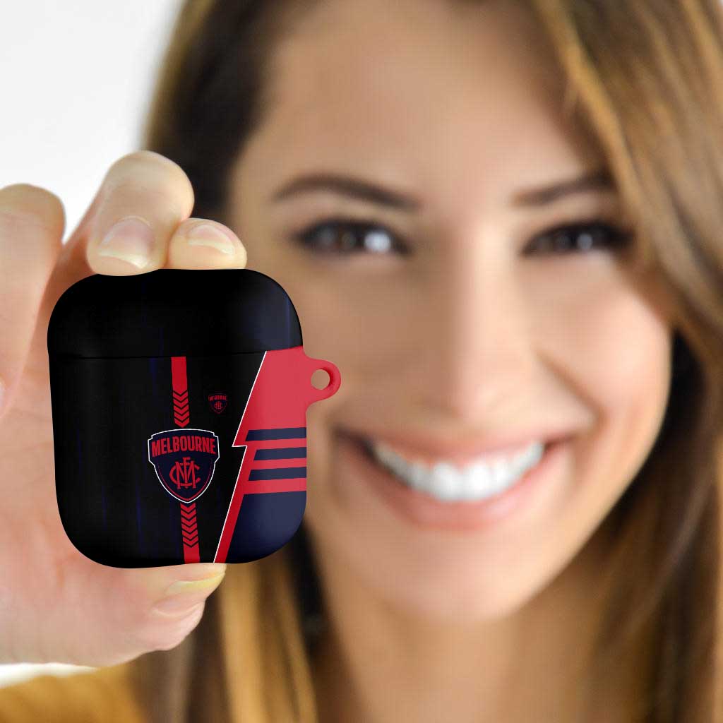 Melbourne Demons AirPods Case Modern Geometric Sports Graphic Style