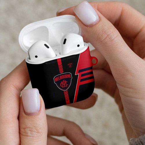 Melbourne Demons AirPods Case Modern Geometric Sports Graphic Style