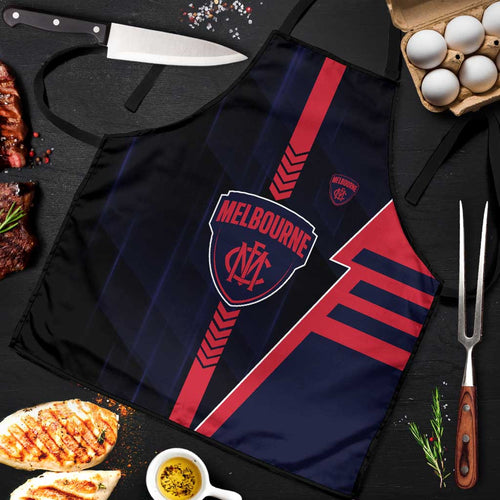 Melbourne Demons Apron Modern Geometric Sports Graphic Style