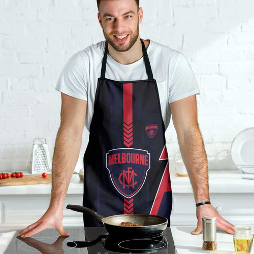 Melbourne Demons Apron Modern Geometric Sports Graphic Style