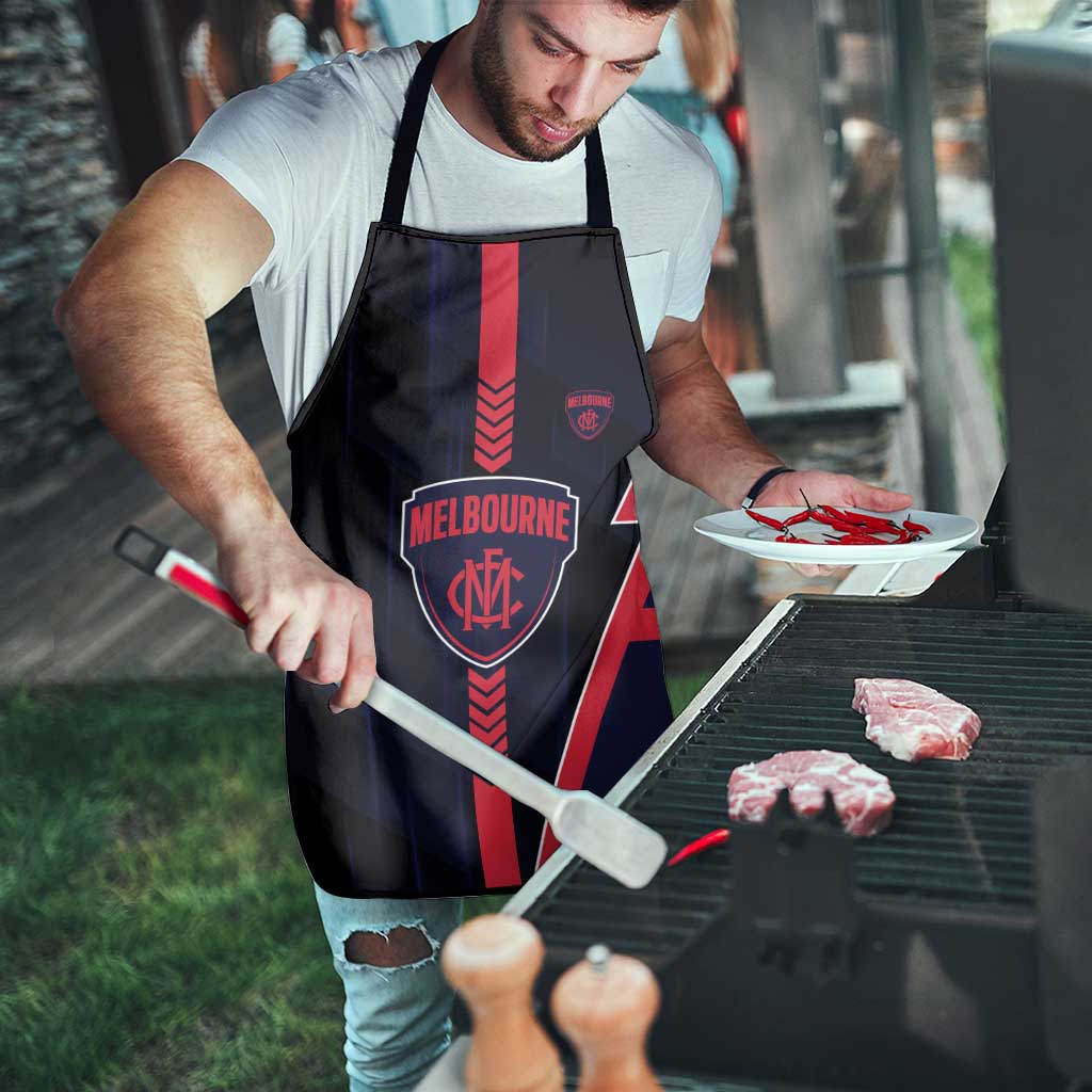Melbourne Demons Apron Modern Geometric Sports Graphic Style