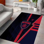 Melbourne Demons Area Rug Modern Geometric Sports Graphic Style