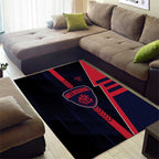 Melbourne Demons Area Rug Modern Geometric Sports Graphic Style