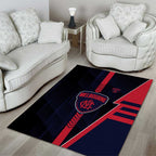 Melbourne Demons Area Rug Modern Geometric Sports Graphic Style