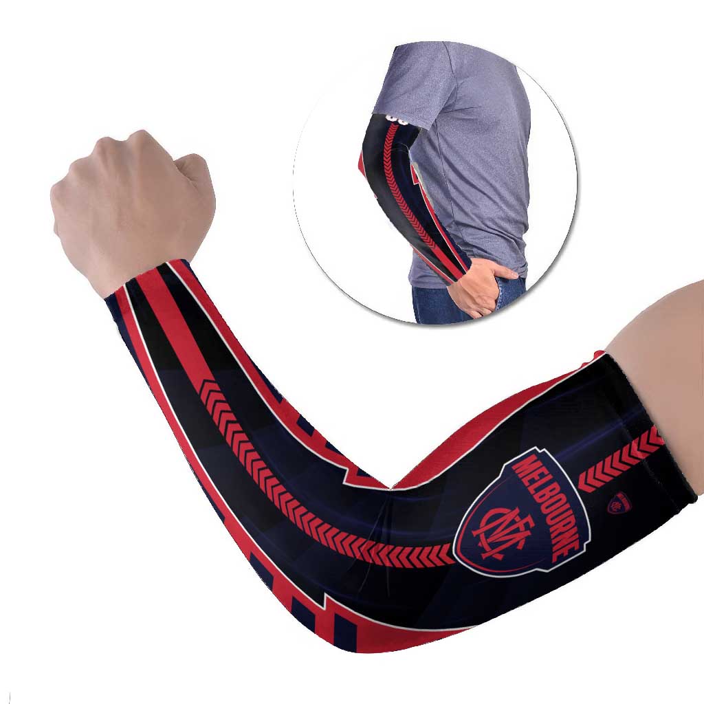 Personalized Melbourne Demons Arm Sleeves Modern Geometric Sports Graphic Style