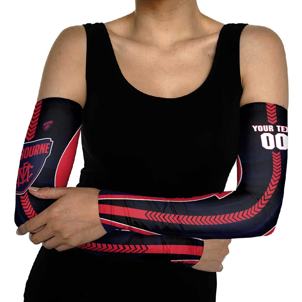 Personalized Melbourne Demons Arm Sleeves Modern Geometric Sports Graphic Style