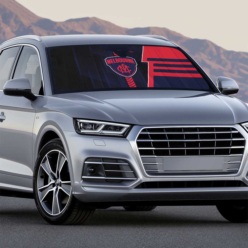 Melbourne Demons Auto Sun Shade Modern Geometric Sports Graphic Style