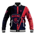 Personalized Melbourne Demons Baseball Jacket Modern Geometric Sports Graphic Style