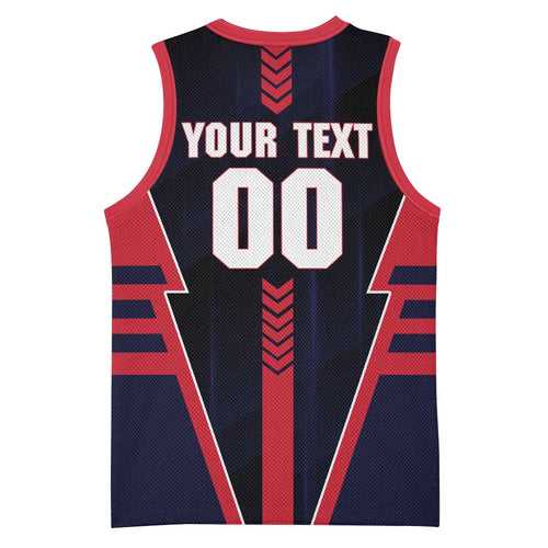 Personalized Melbourne Demons Basketball Jersey Modern Geometric Sports Graphic Style