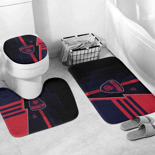 Melbourne Demons Bathroom Set Modern Geometric Sports Graphic Style