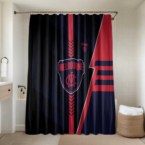 Melbourne Demons Bathroom Set Modern Geometric Sports Graphic Style