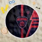Melbourne Demons Beach Blanket Modern Geometric Sports Graphic Style