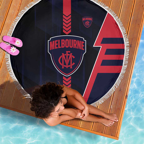 Melbourne Demons Beach Blanket Modern Geometric Sports Graphic Style