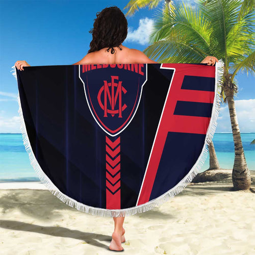 Melbourne Demons Beach Blanket Modern Geometric Sports Graphic Style