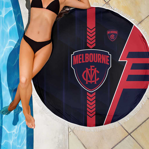 Melbourne Demons Beach Blanket Modern Geometric Sports Graphic Style