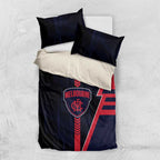 Melbourne Demons Bedding Set Modern Geometric Sports Graphic Style