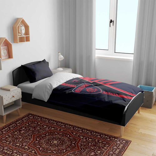 Melbourne Demons Bedding Set Modern Geometric Sports Graphic Style