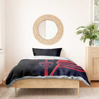 Melbourne Demons Bedding Set Modern Geometric Sports Graphic Style