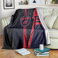 Melbourne Demons Blanket Modern Geometric Sports Graphic Style