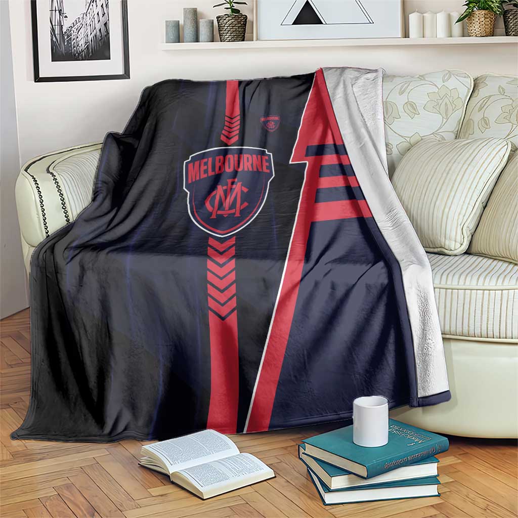Melbourne Demons Blanket Modern Geometric Sports Graphic Style