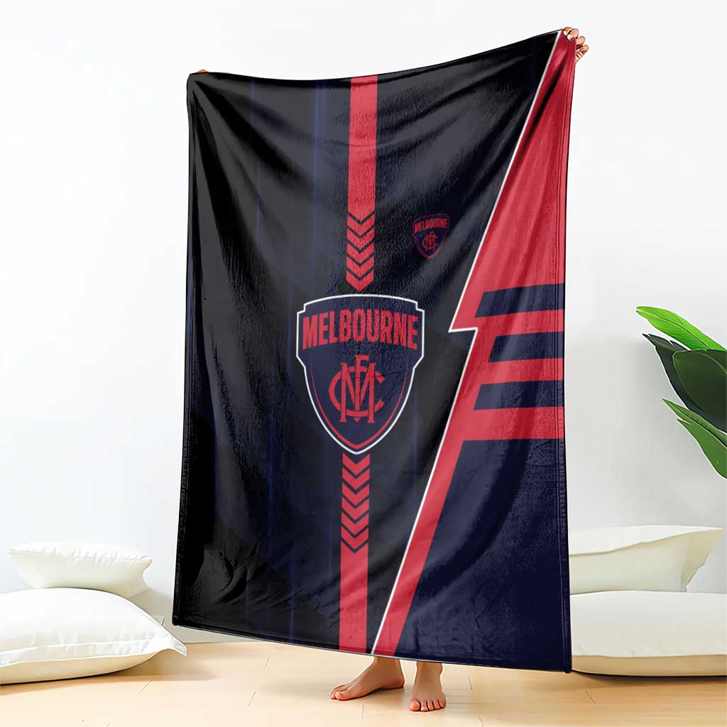 Melbourne Demons Blanket Modern Geometric Sports Graphic Style