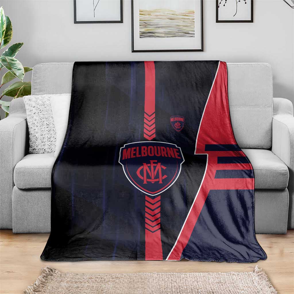 Melbourne Demons Blanket Modern Geometric Sports Graphic Style
