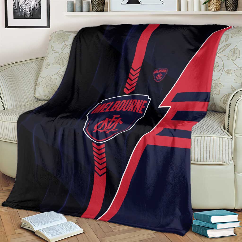 Melbourne Demons Blanket Modern Geometric Sports Graphic Style