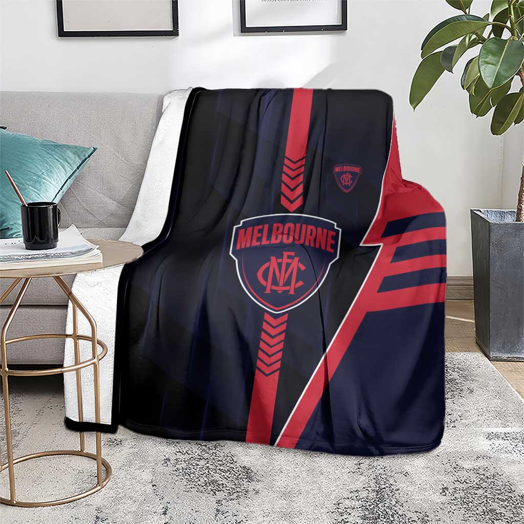 Melbourne Demons Blanket Modern Geometric Sports Graphic Style